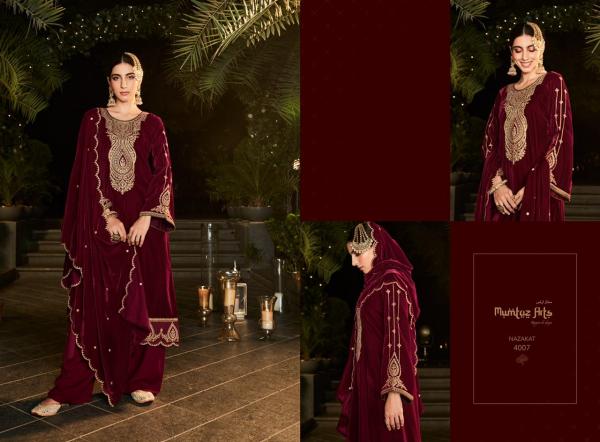 Mumtaz Nazakat Embroidery Wear Winter Pashmina Velvet Designer Collection